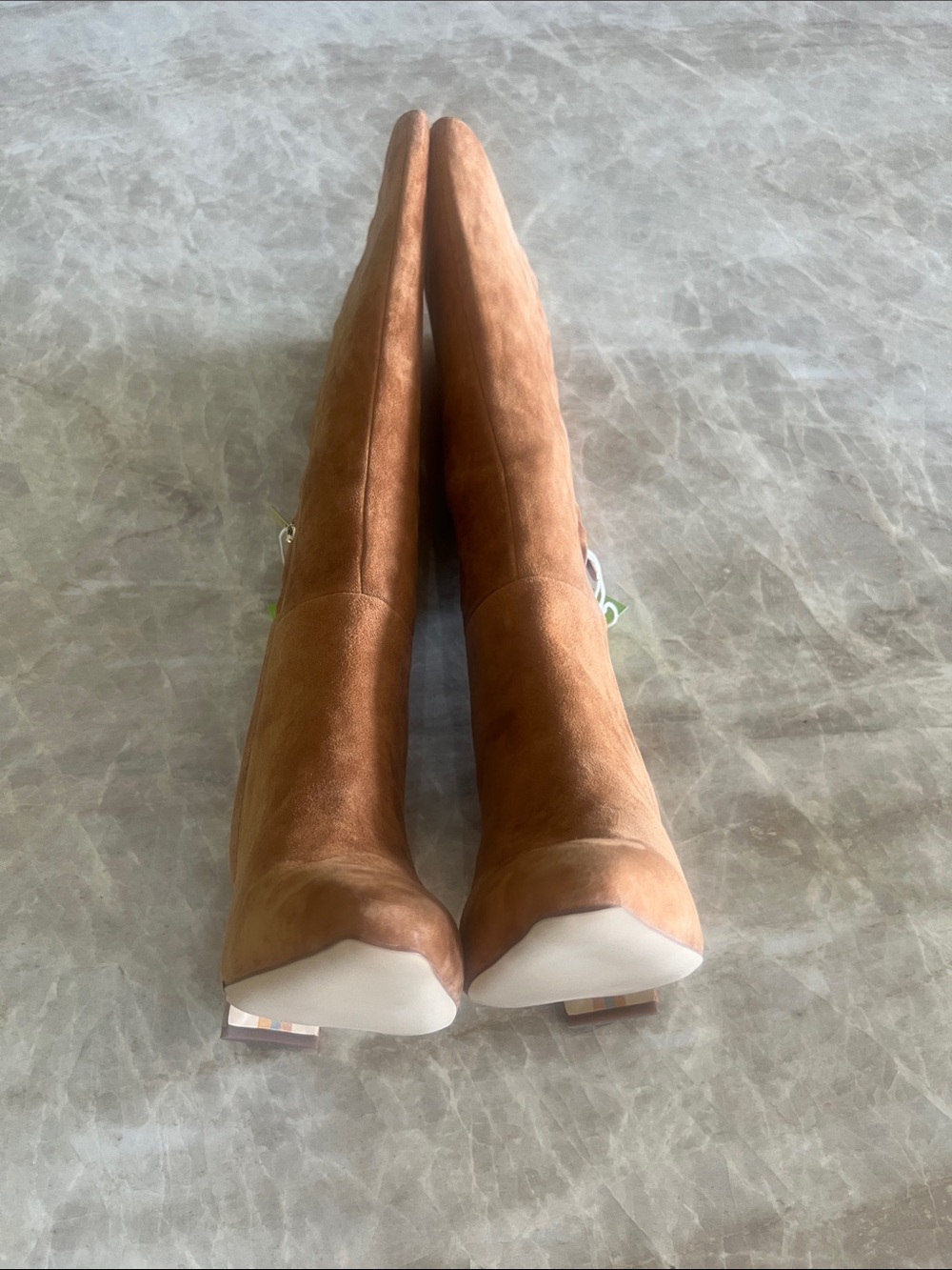 Sam Edelman Sylvia Brown Camel Suede Tall Boots NWT Size 9 - Picture 5 of 8